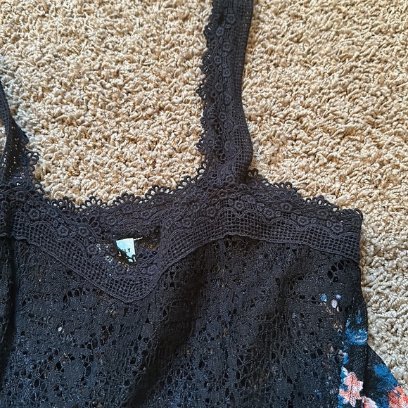 Free People Intimately Floral Lace Crochet Handkerchief Slip - Picture 5 of 7